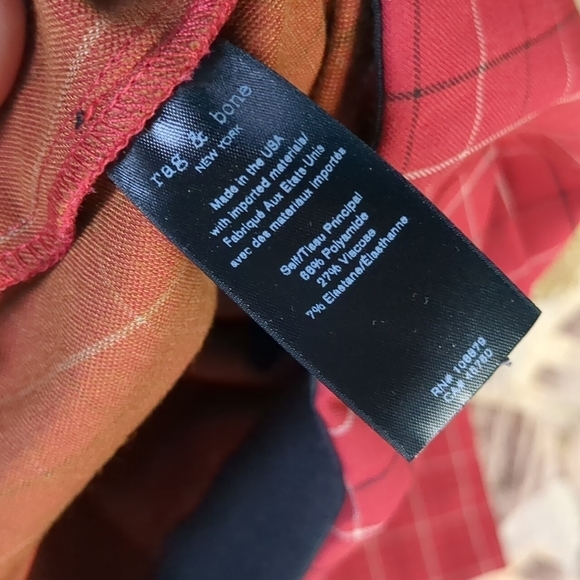 RAG & bone red black dress casual pants size 0 - Picture 5 of 7